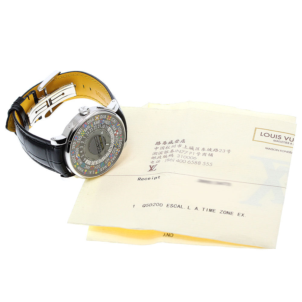 LOUIS VUITTON Escal time zone Q5D20 World time gray Dial Automatic Men's Watch_942493