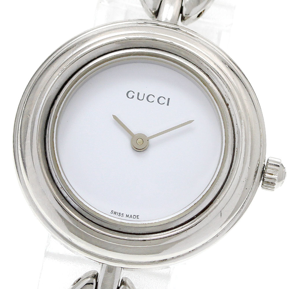 GUCCI Change bezel 11/12.2L white Dial Quartz Ladies Watch_942524