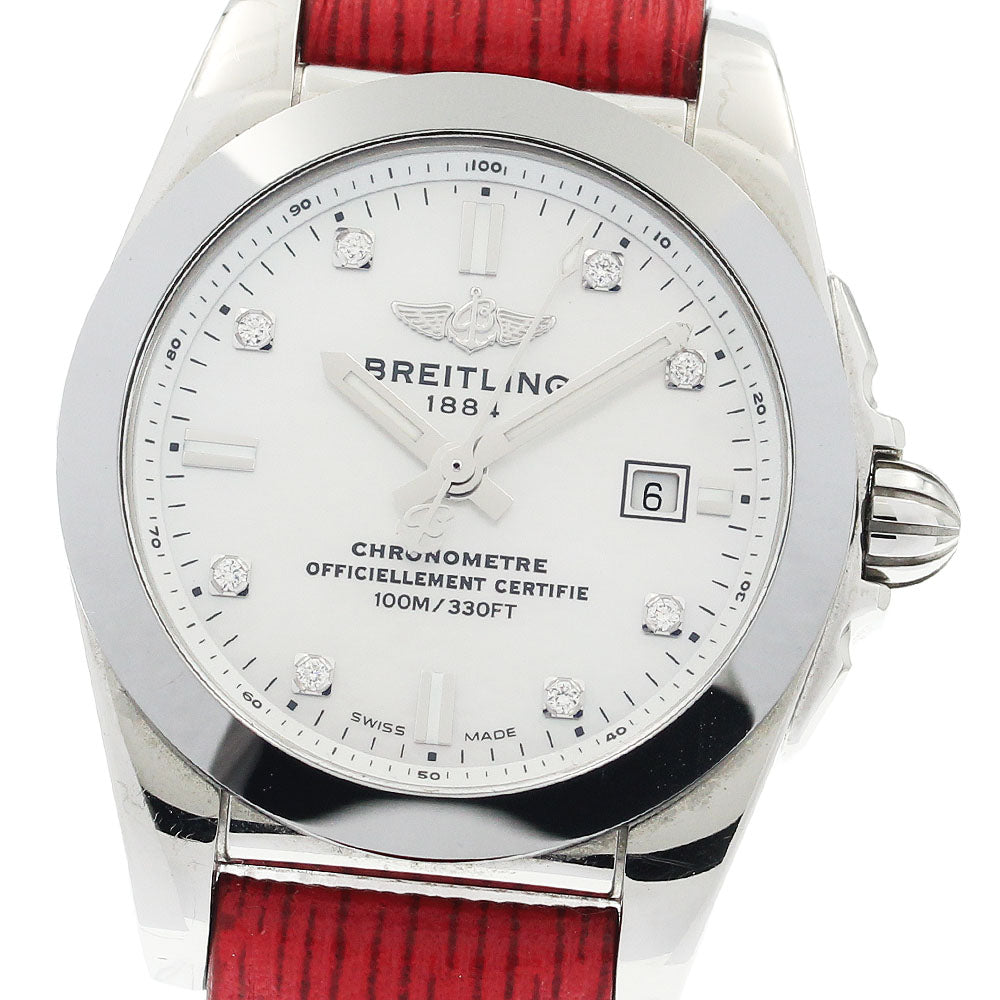 BREITLING Galactic 29 Sleek T W72348 Date White shell Dial Quartz Ladies Watch_942527