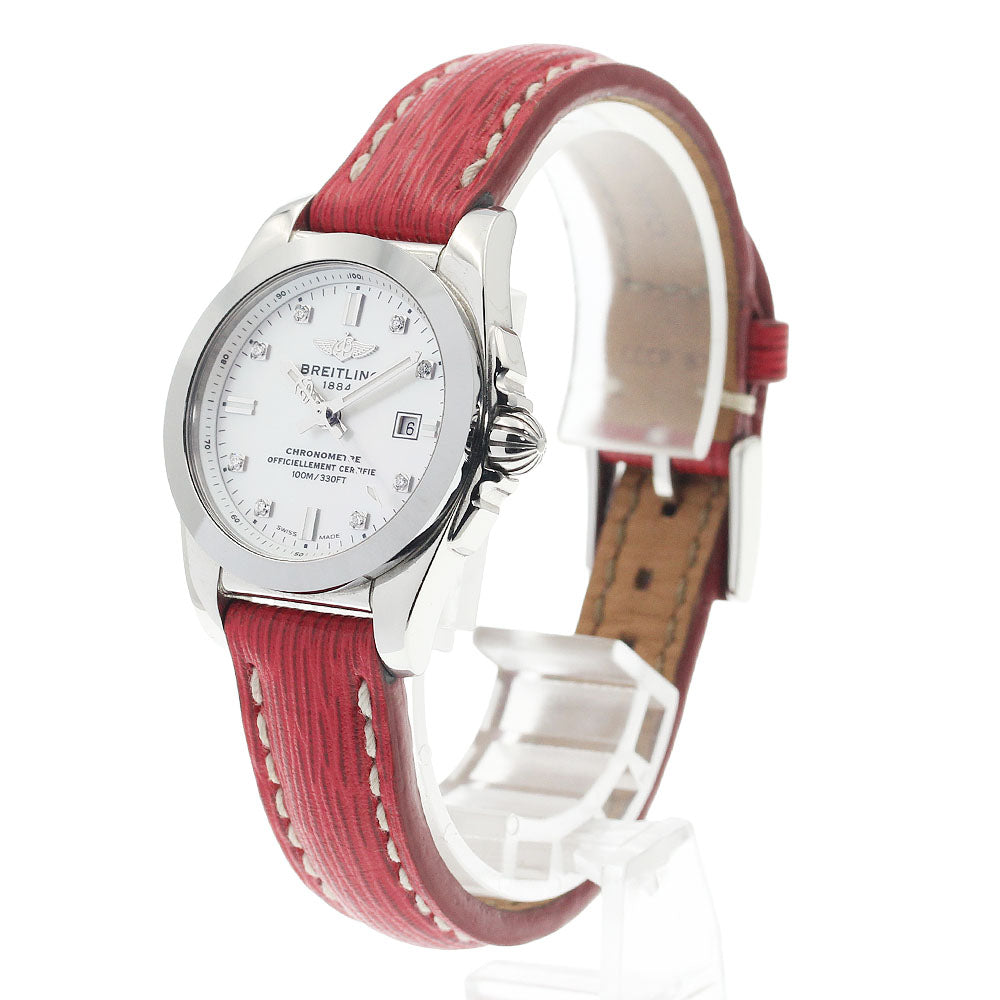 BREITLING Galactic 29 Sleek T W72348 Date White shell Dial Quartz Ladies Watch_942527
