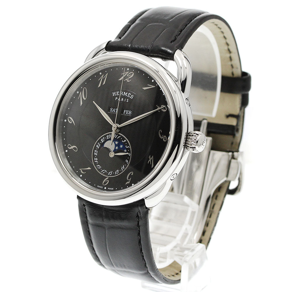 HERMES Grand Lune Maxim Arceau AR8.810 Moon phase black Dial Automatic Men's Watch_942533