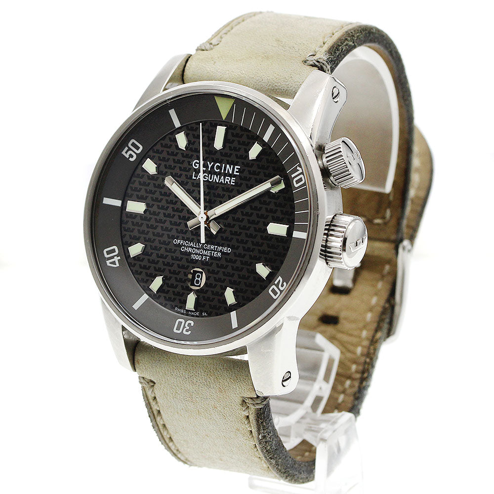 GLYCINE Lagunare 3844 Date Black Grey Dial Automatic Men's Watch_942563