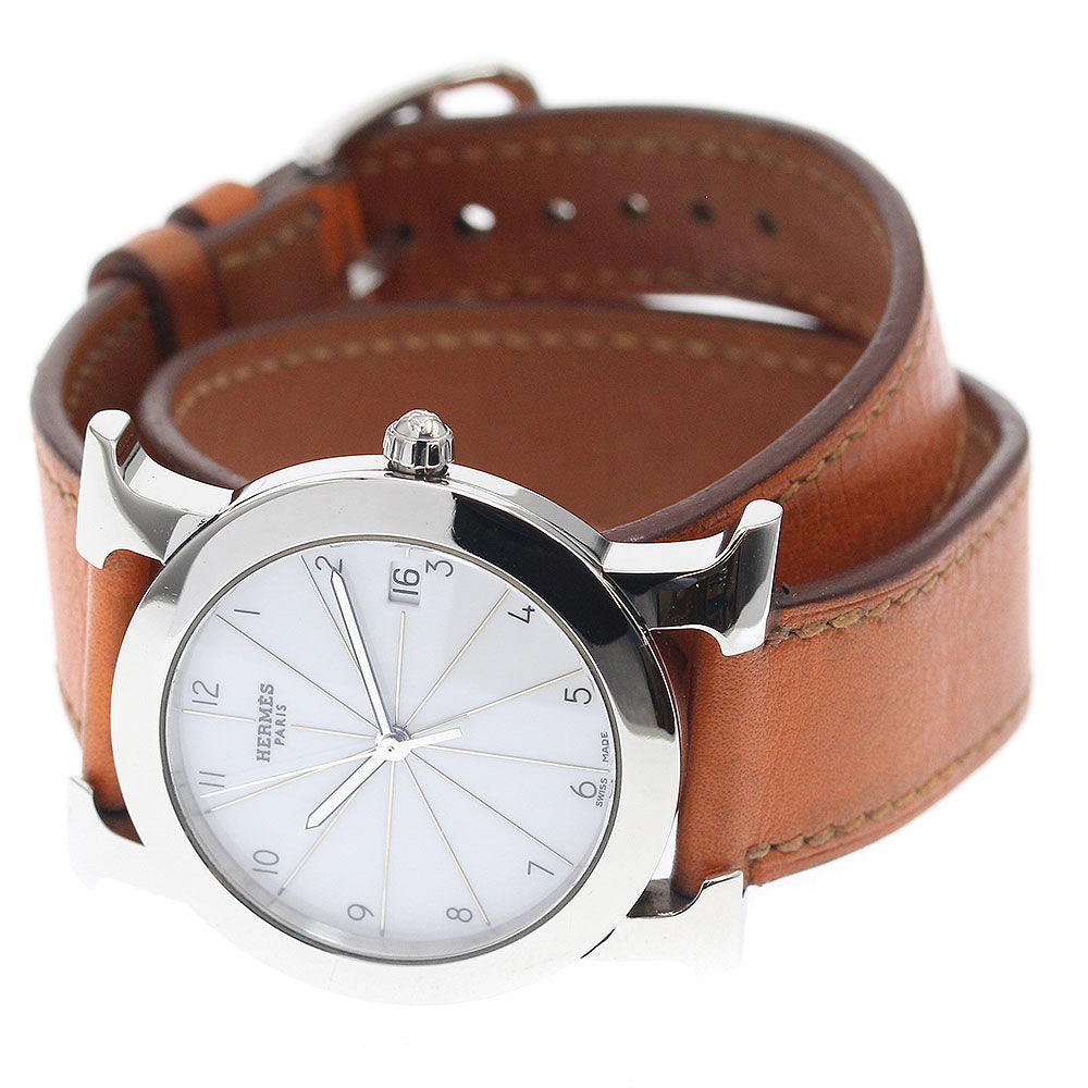 HERMES H watch Rondo HR1.510 Date white Dial Quartz Ladies Watch_942564