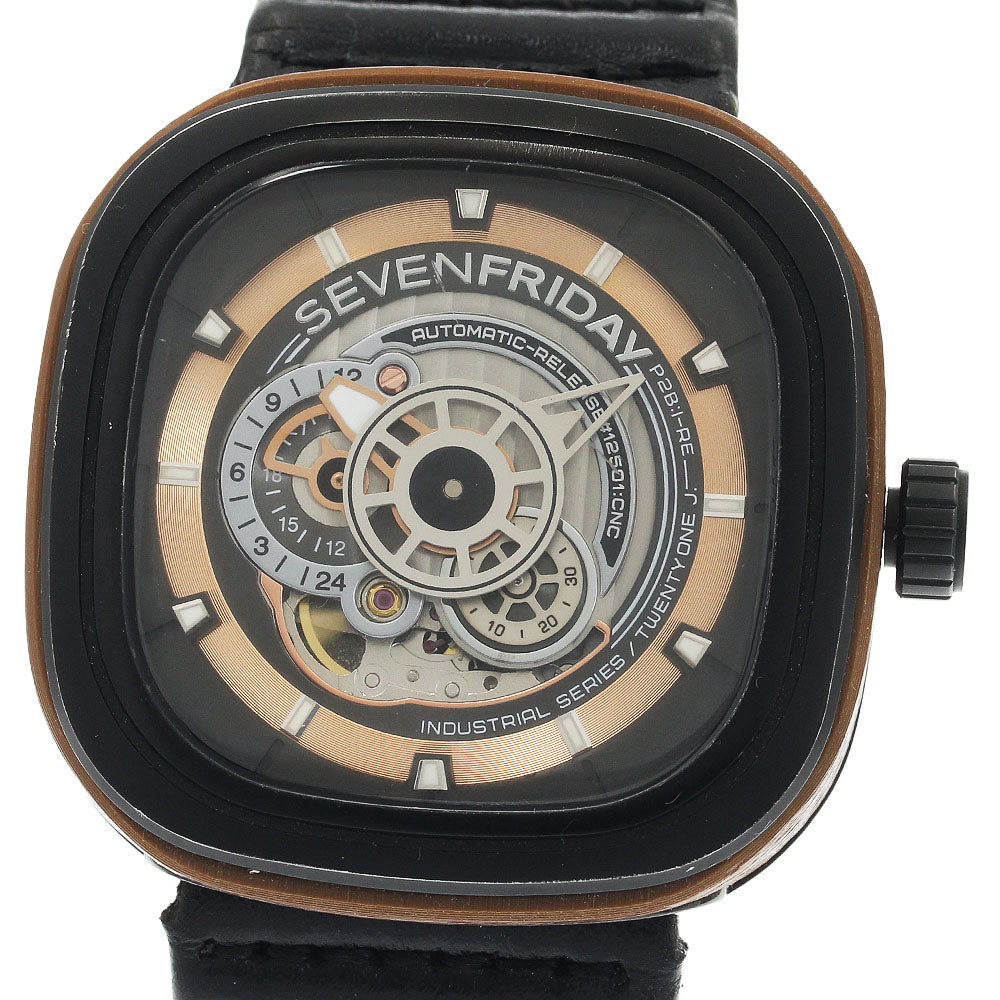 SEVENFRIDAY SF-P2B/03 Woody Limited to 450 pieces worldwide Gold / grey Dial Automatic Men's Watch_942574