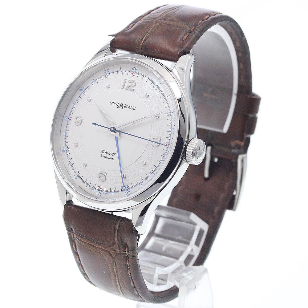 MONTBLANC Heritage 119948 GMT Silver Dial Automatic Men's Watch_942583