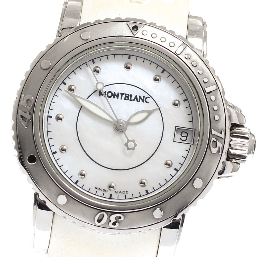 MONTBLANC Meisterstic 7036 Date White shell Dial Quartz Boy's Watch_942630