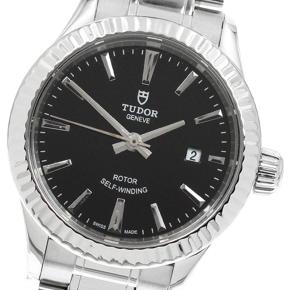 TUDOR style 12110 Date Black Dial Automatic Ladies Watch_942633