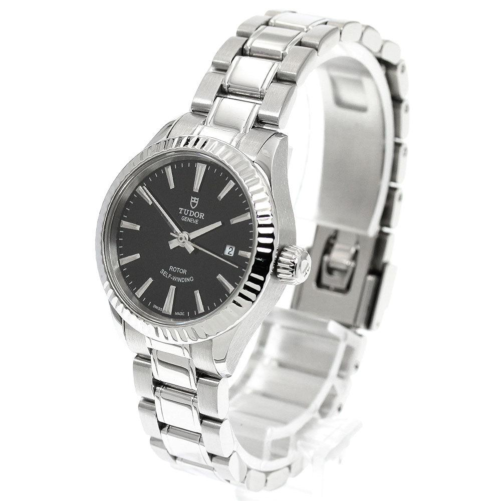 TUDOR style 12110 Date Black Dial Automatic Ladies Watch_942633