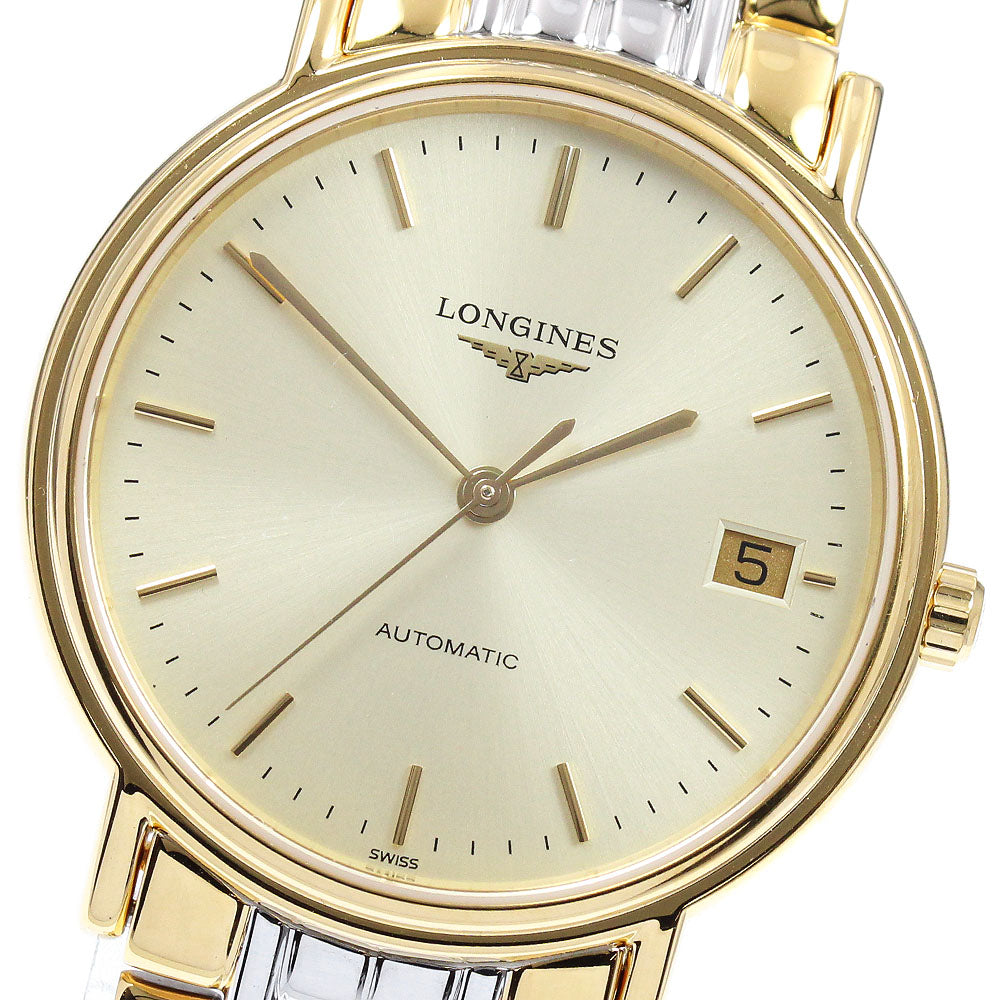 LONGINES Pressance L4.821.2 Date gold Dial Automatic Men\'s Watch_942635 LONGINES Presence 38.5MM Automatic SS Gold PVD Men main image 2