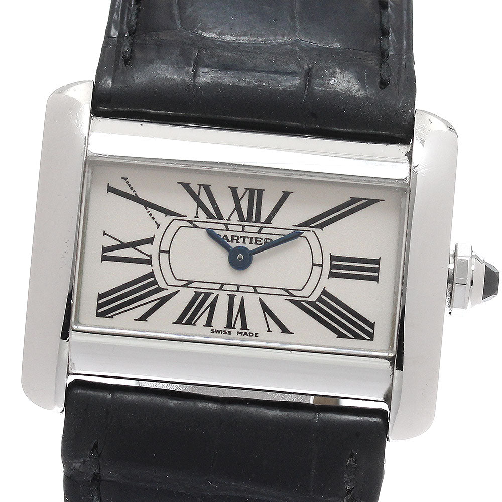 CARTIER Mini tank divan W6300255 beige Dial Quartz Ladies Watch_942646