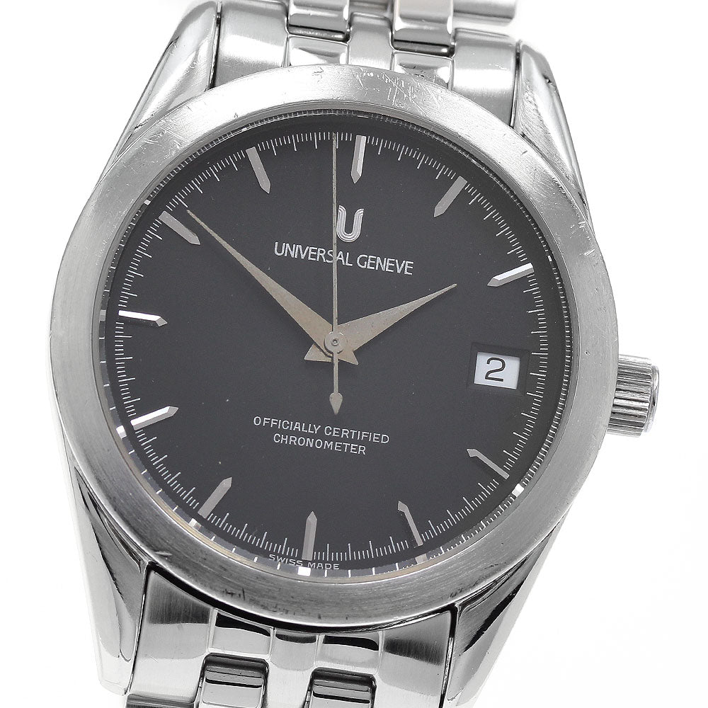 Universal Geneve 871.490 Date chronometer Black Dial Automatic Men's_942657