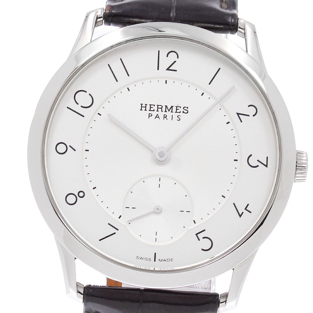 HERMES Slim du Hermes CA2.810 Small seconds Silver Dial Automatic Men's Watch_942682