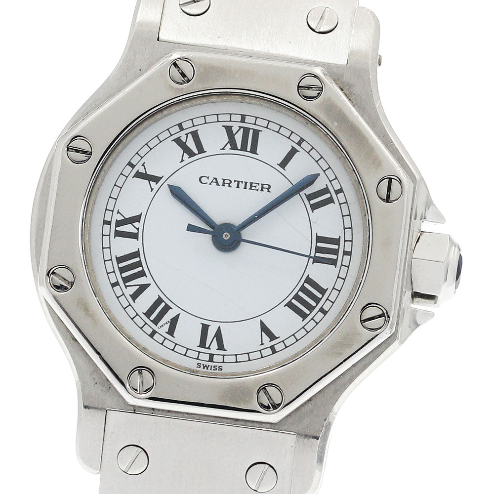 CARTIER Santos Octagon SM white Dial Automatic Ladies Watch_942691