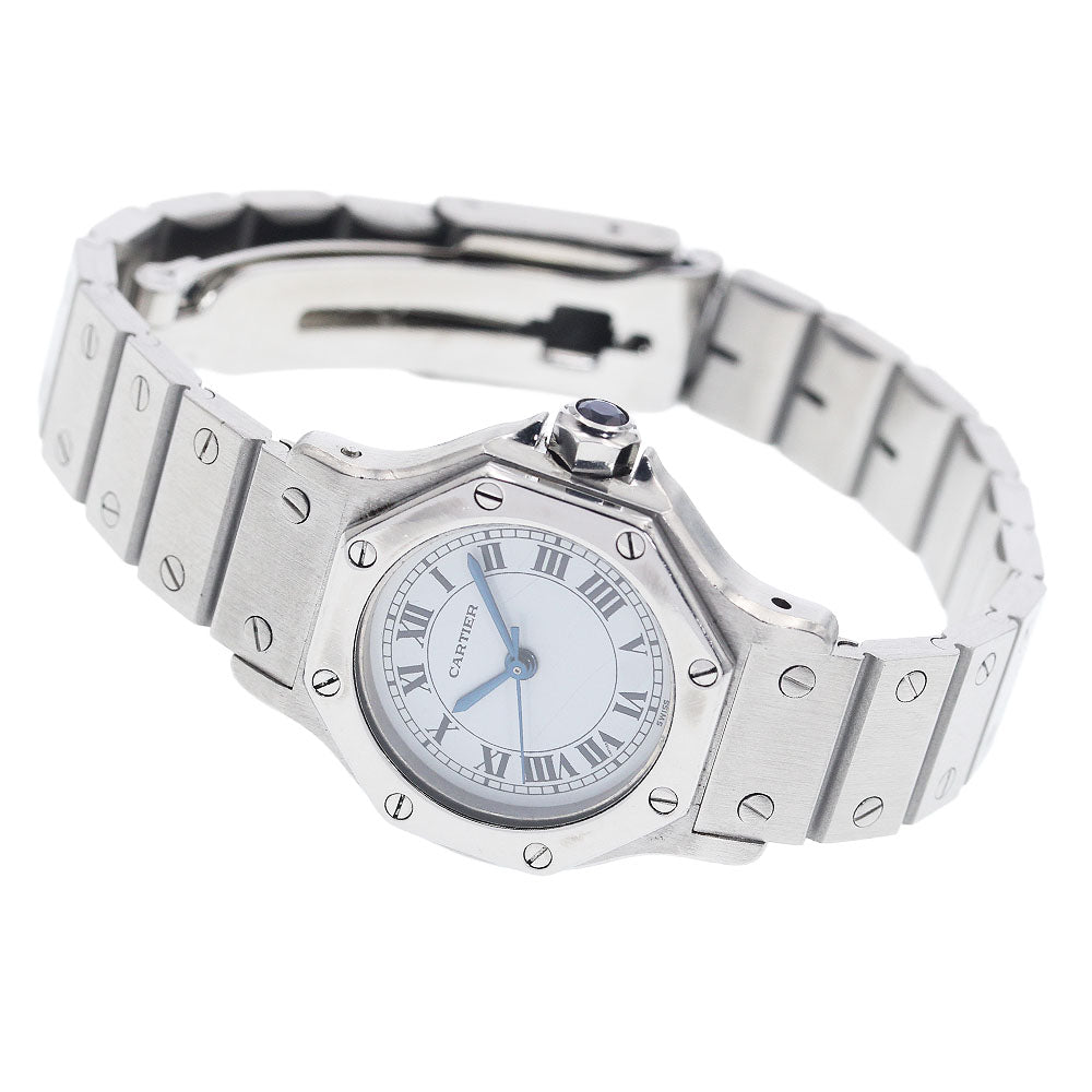 CARTIER Santos Octagon SM white Dial Automatic Ladies Watch_942691