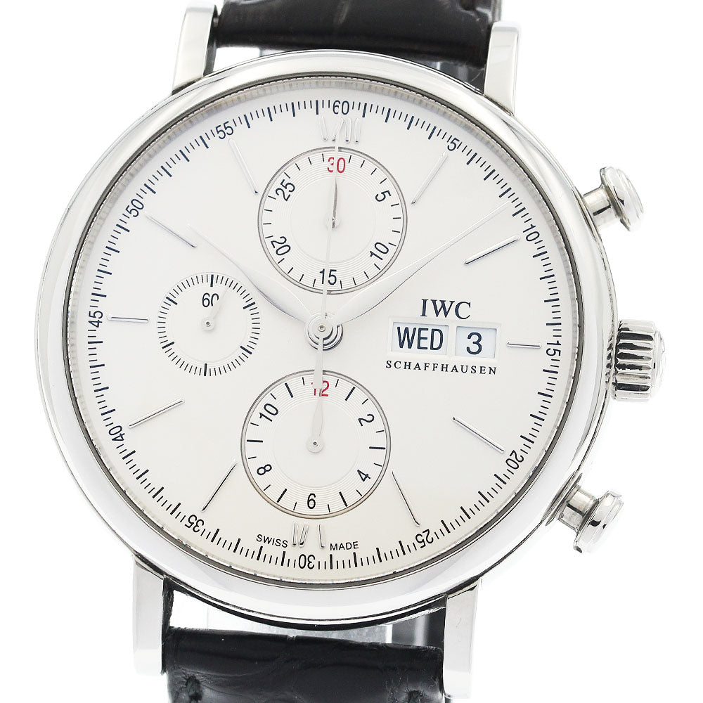 IWC SCHAFFHAUSEN Portofino IW391001 Chronograph day date Silver Dial Automatic Men's Watch_942696
