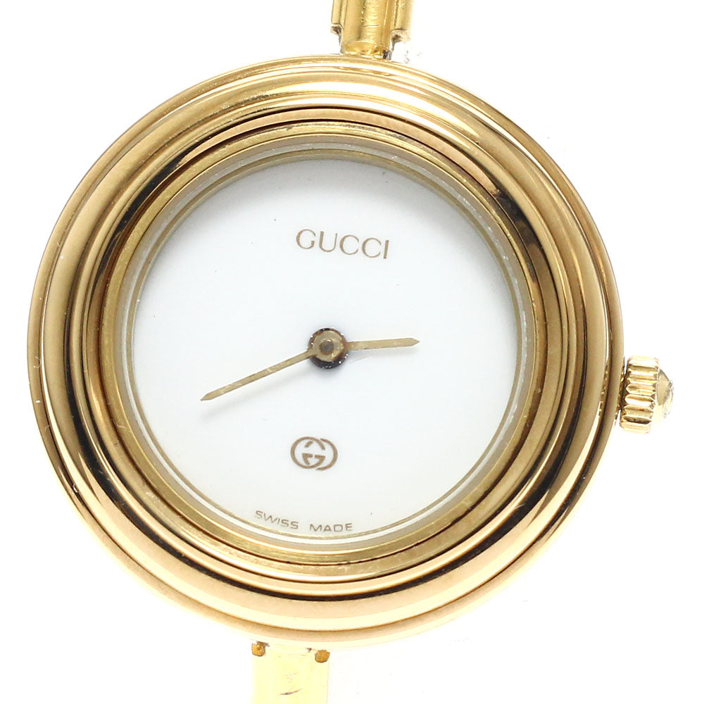 GUCCI Change bezel 1100-L white Dial Quartz Ladies Watch_942725