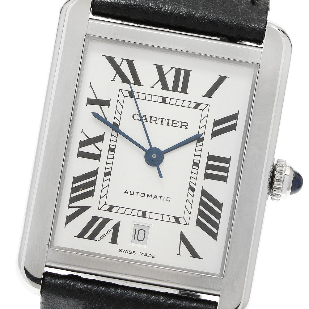 CARTIER Tank solo XL WSTA0029 Date Silver Dial Automatic Men's Watch_942740