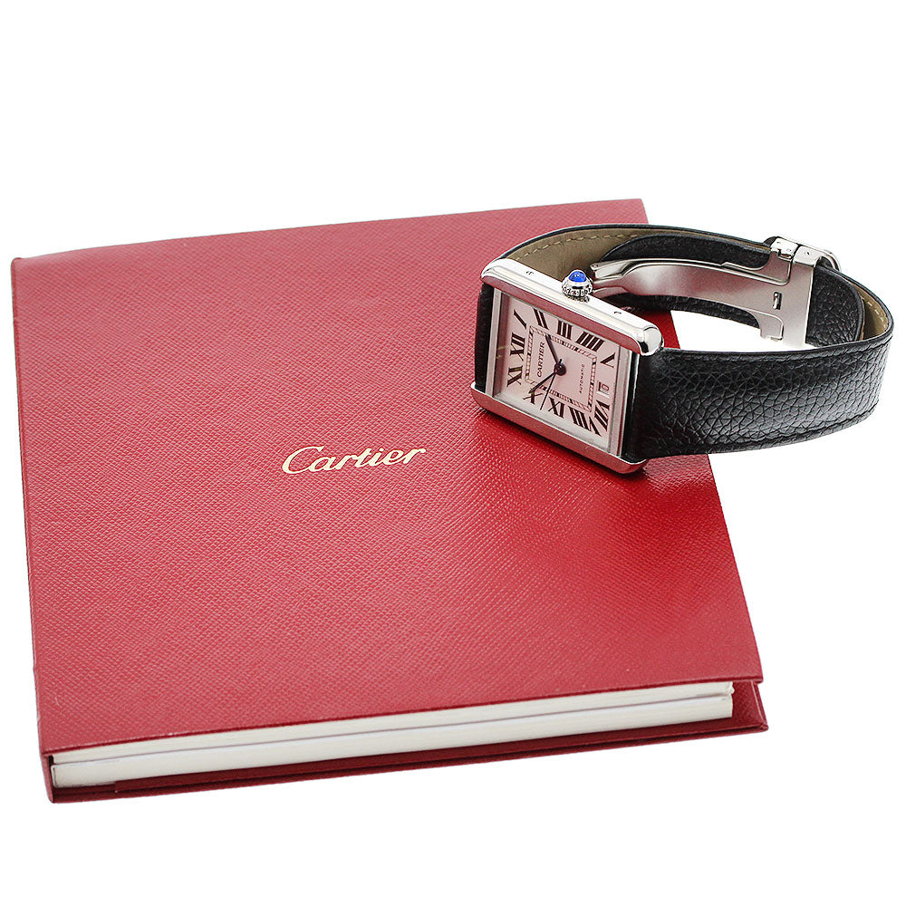 CARTIER Tank solo XL WSTA0029 Date Silver Dial Automatic Men's Watch_942740