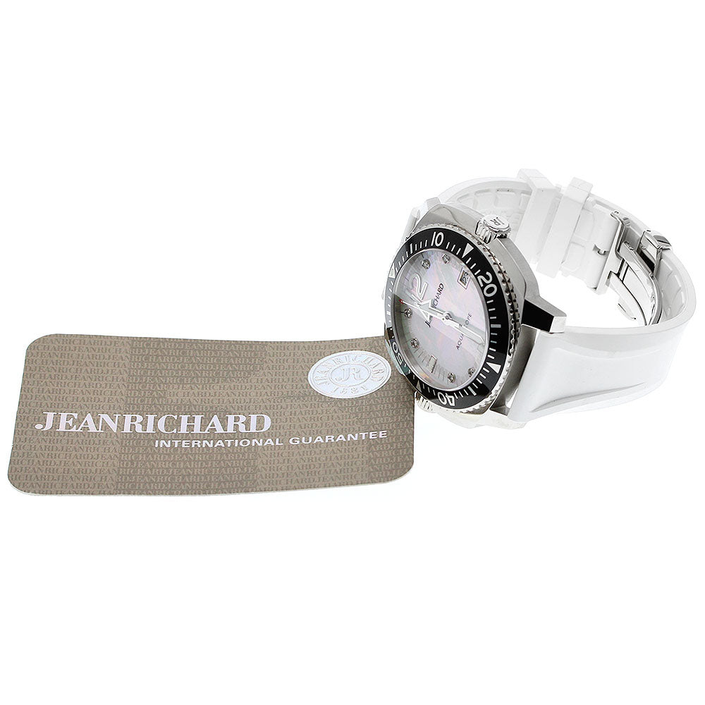 JEANRICHARD aquascope 60140-11-71C-AC7D 8P diamond date White shell Dial Automatic Men's Watch_942753