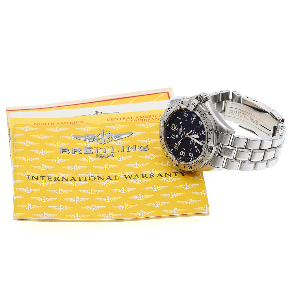 BREITLING Super Ocean A17345 Date Black Dial Automatic Men's Watch_942758