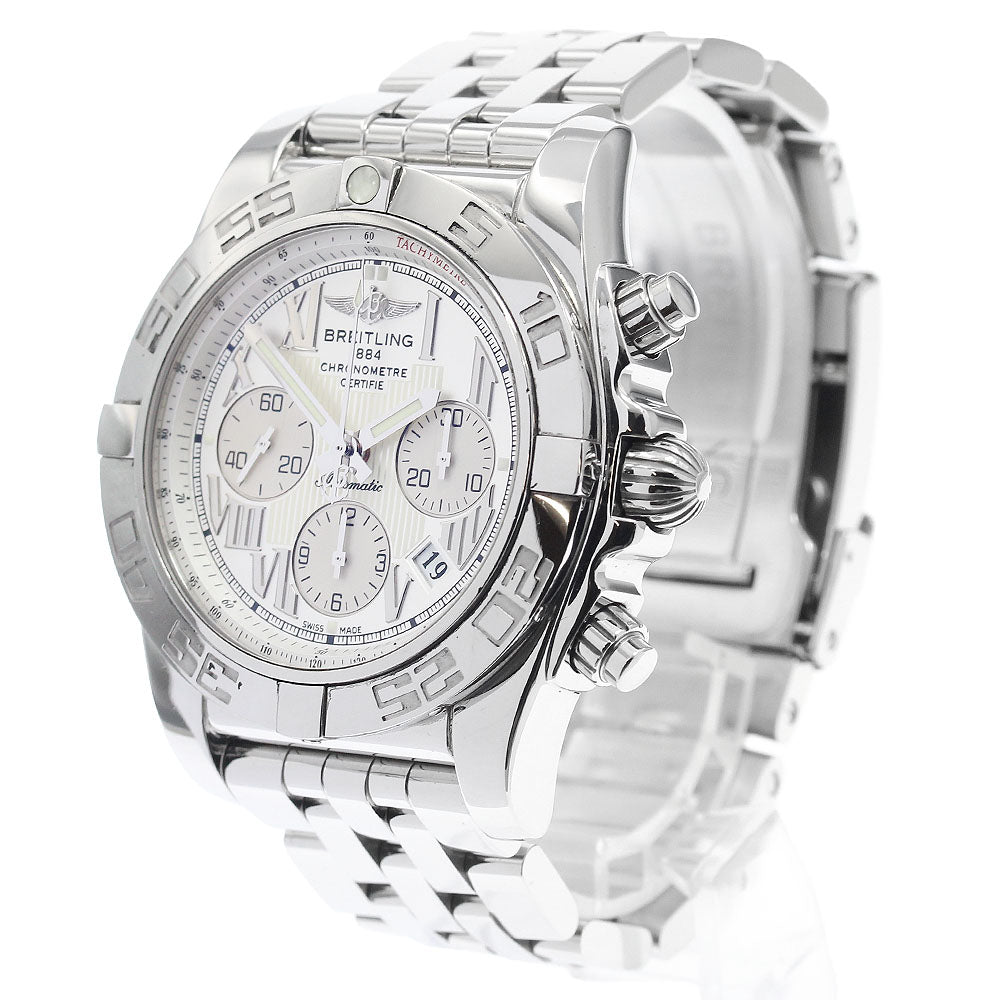 BREITLING Chronomat 44 AB0110 Chronograph White shell Dial Automatic Men's Watch_942796