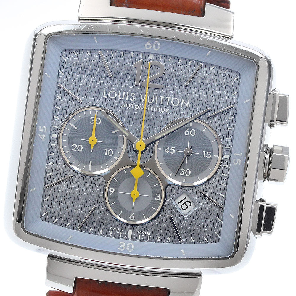 LOUIS VUITTON Speedy Q2121 Chronograph Ice blue Dial Automatic Men's Watch_942802