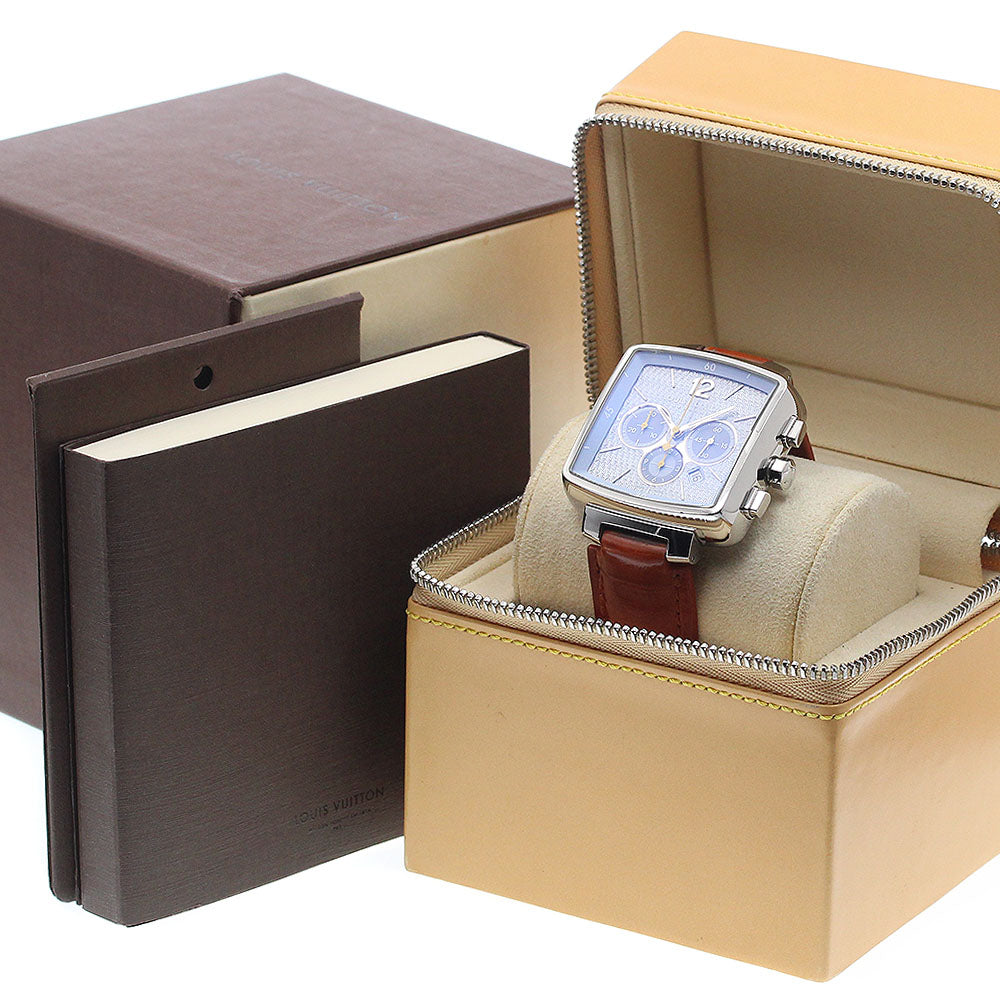 LOUIS VUITTON Speedy Q2121 Chronograph Ice blue Dial Automatic Men's Watch_942802