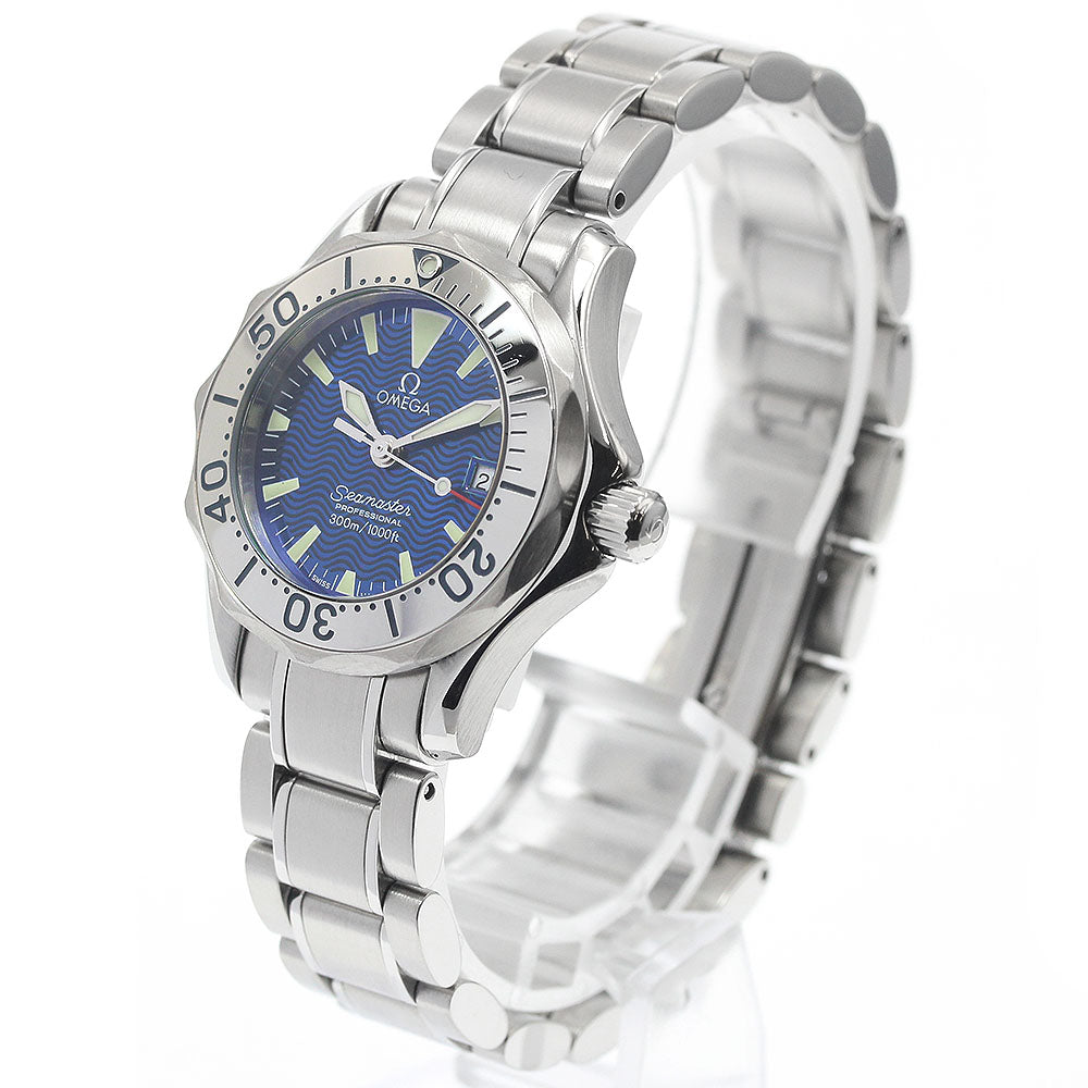 OMEGA Seamaster300m 2285.80 Date blue Dial Quartz Ladies Watch_942805