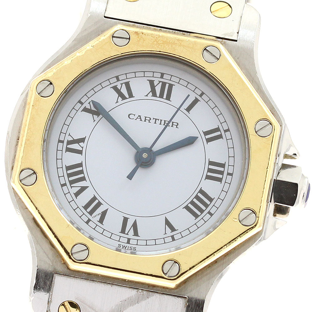 CARTIER Santos Octagon SM white Dial Automatic Ladies Watch_942836