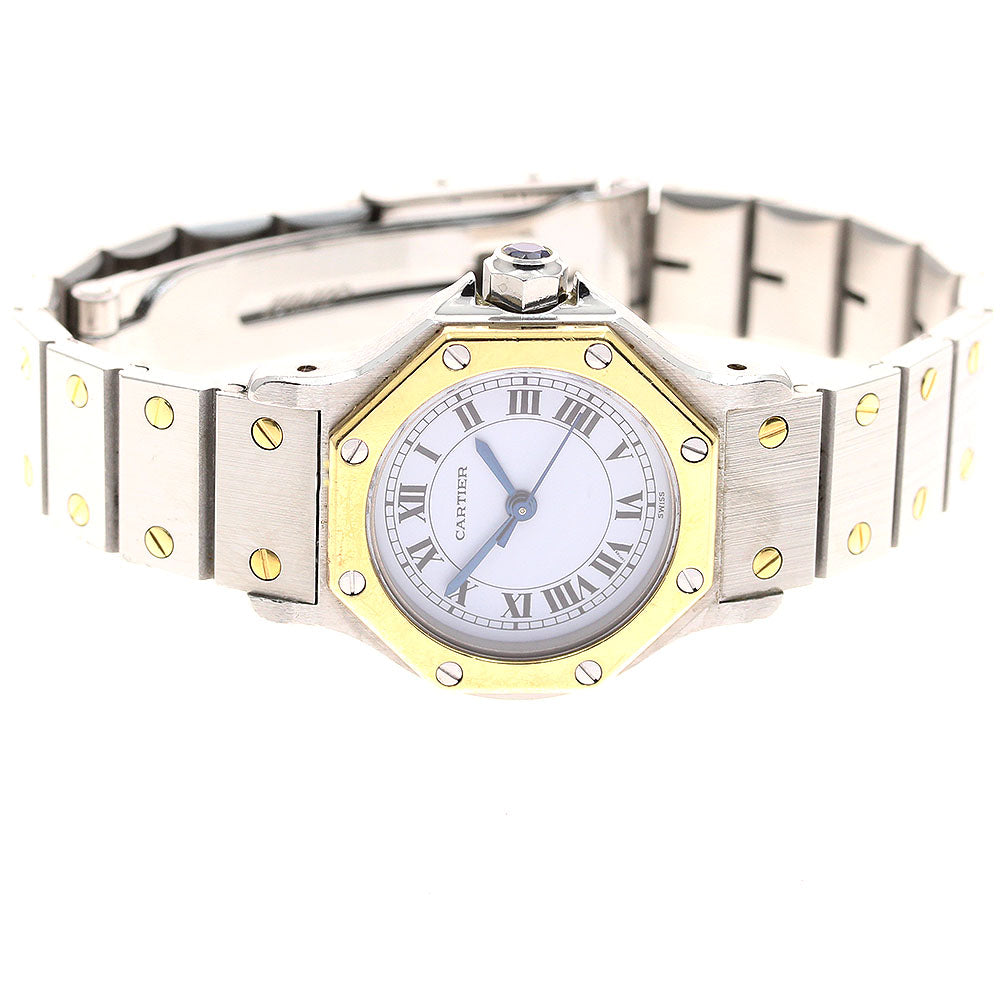 CARTIER Santos Octagon SM white Dial Automatic Ladies Watch_942836