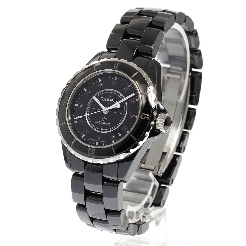 CHANEL J12 12P Ruby H1635 Black ceramic Black Dial Automatic Men's Watch_942848