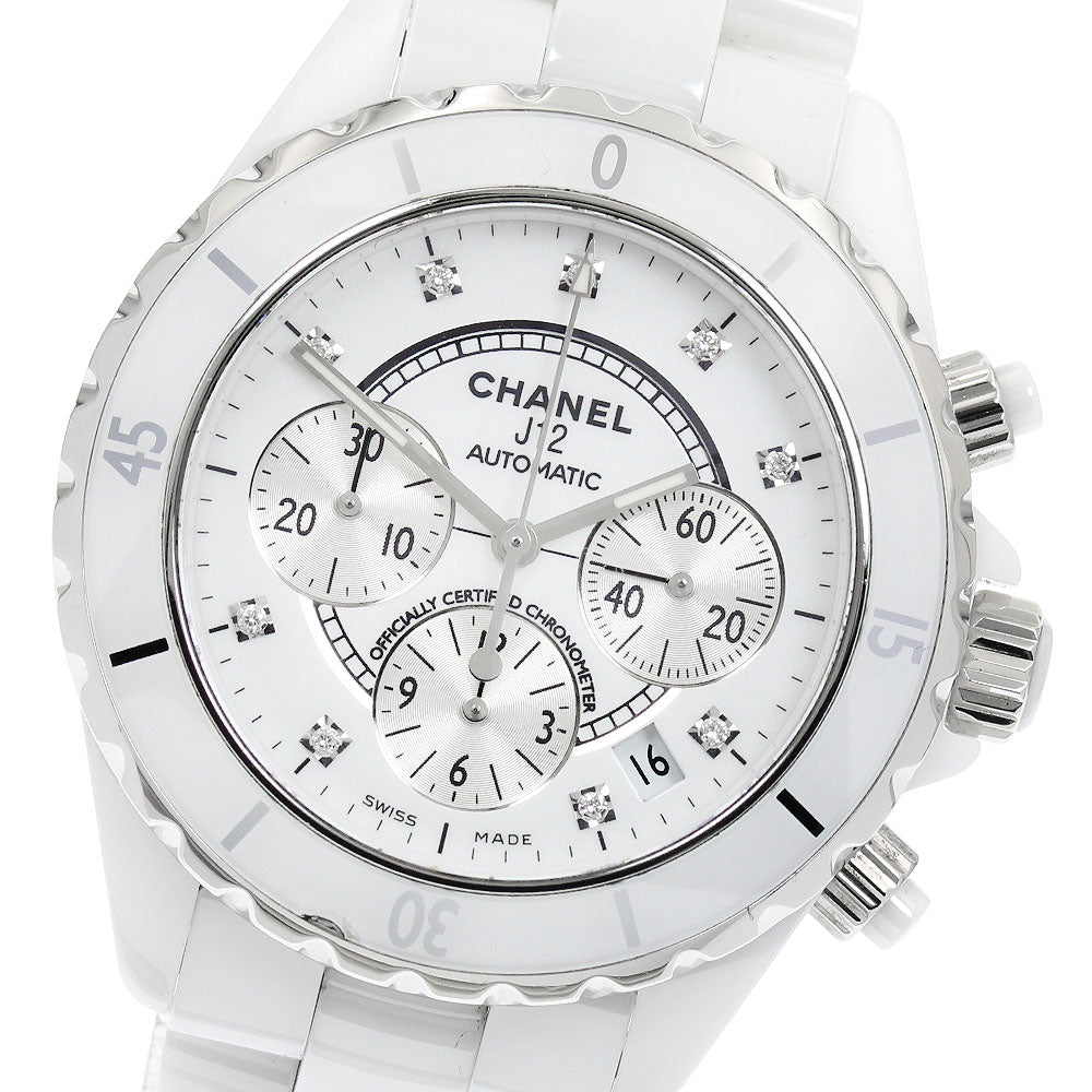 CHANEL J12 white ceramic H2009 9P diamond Automatic Men's Watch_942855