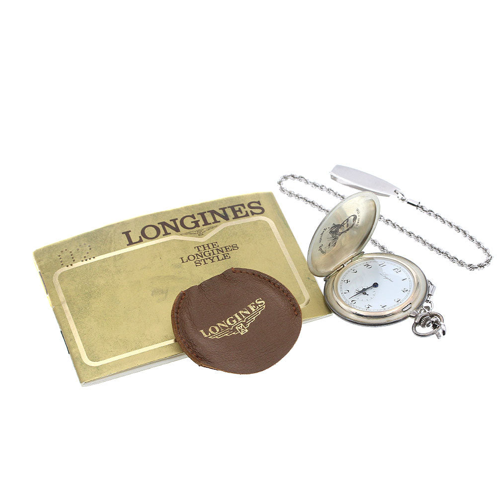 LONGINES Auguste Agassi Silver cal.L846.4 Hand Winding Men's Pocket watch_942891