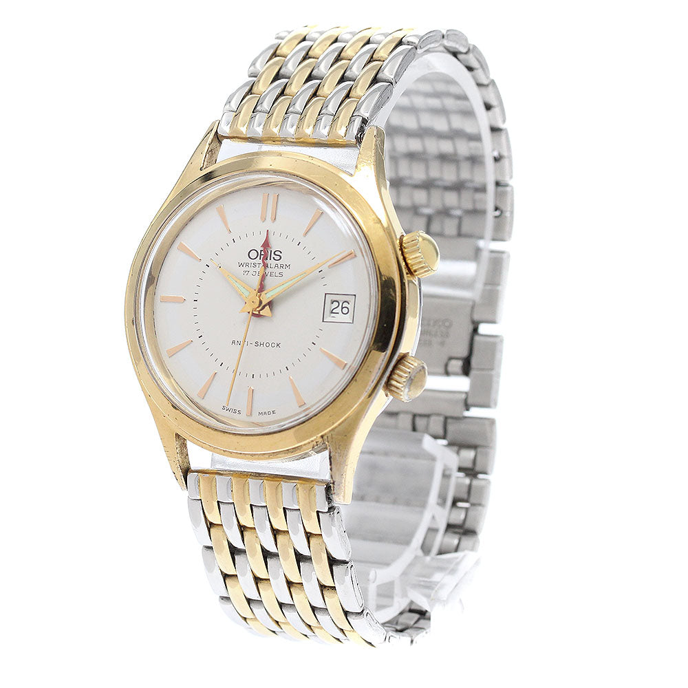 ORIS 420-7387 Date alarm Silver Dial Hand Winding Men's Watch_942894