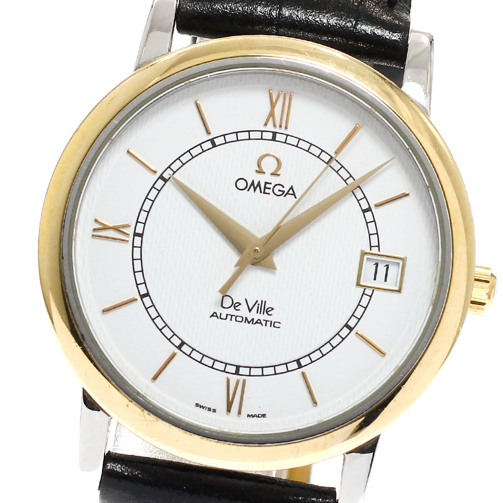 OMEGA De Ville 7704.21.01 Date YG bezel white Dial Automatic Men's Watch_942900