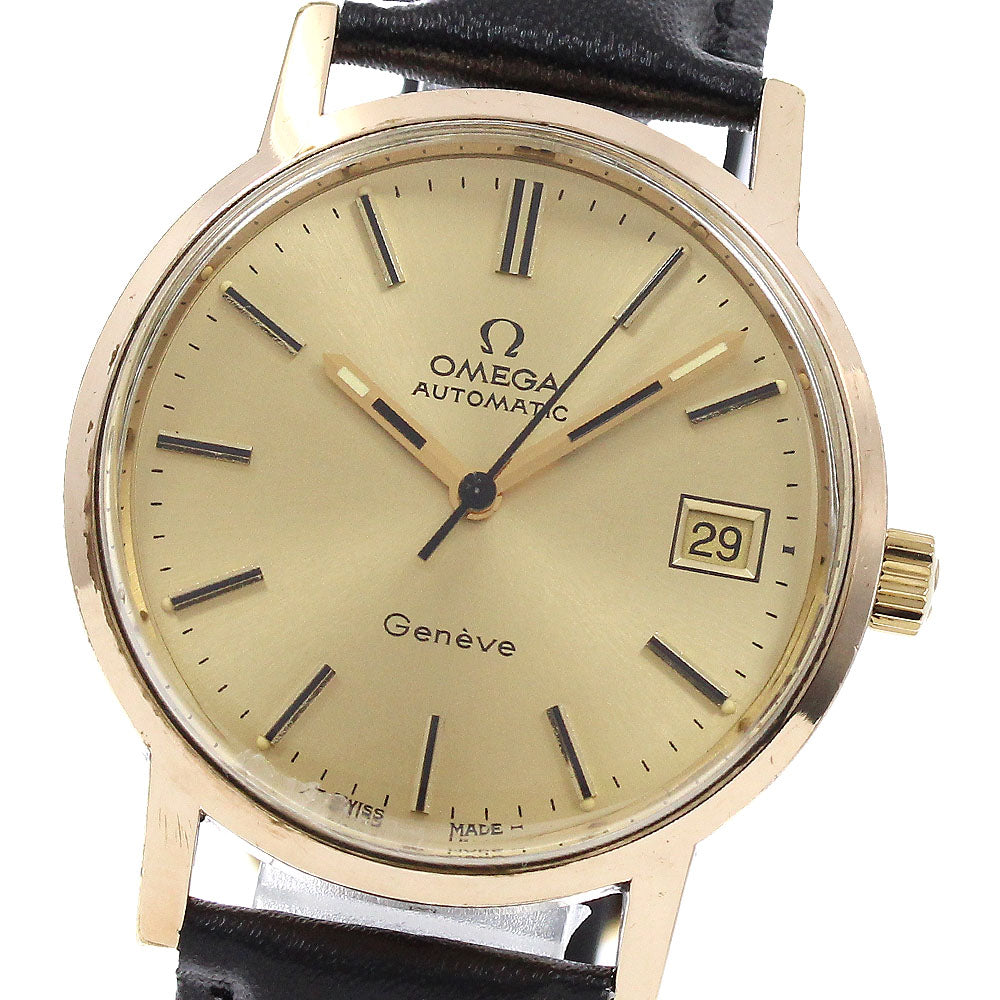 OMEGA Geneve 166.0163 Date Cal.1012 Gold Dial Automatic Men's Watch_942910