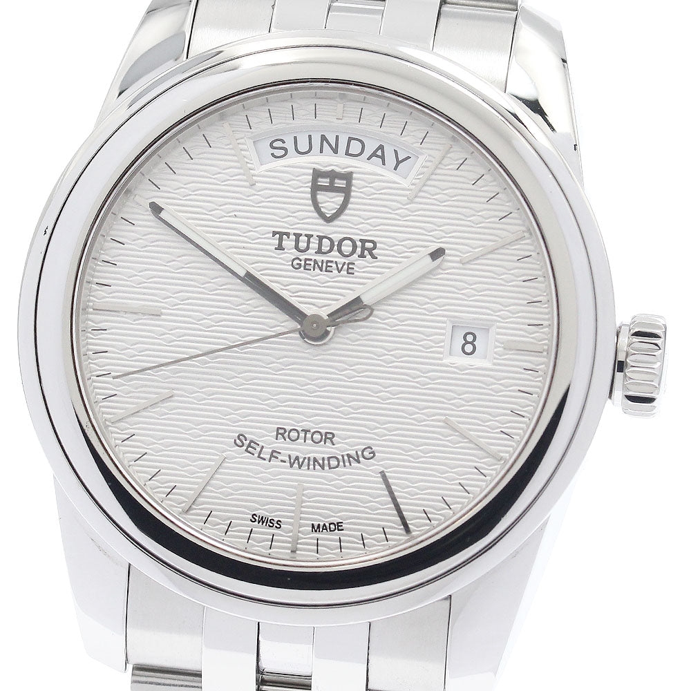 TUDOR Glamor Date Day 56000 Silver Dial Automatic Men's Watch_942970