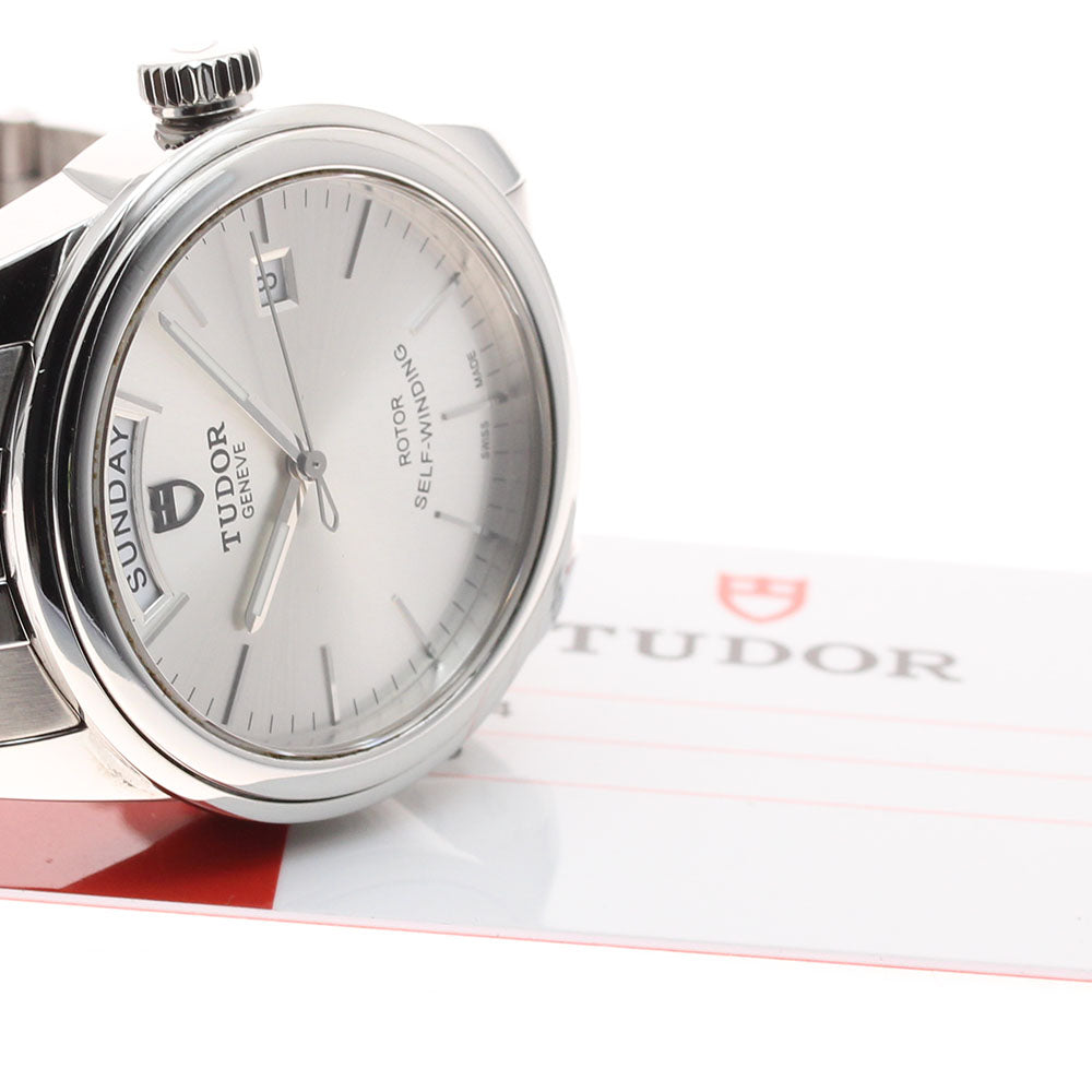 TUDOR Glamor Date Day 56000 Silver Dial Automatic Men's Watch_942976