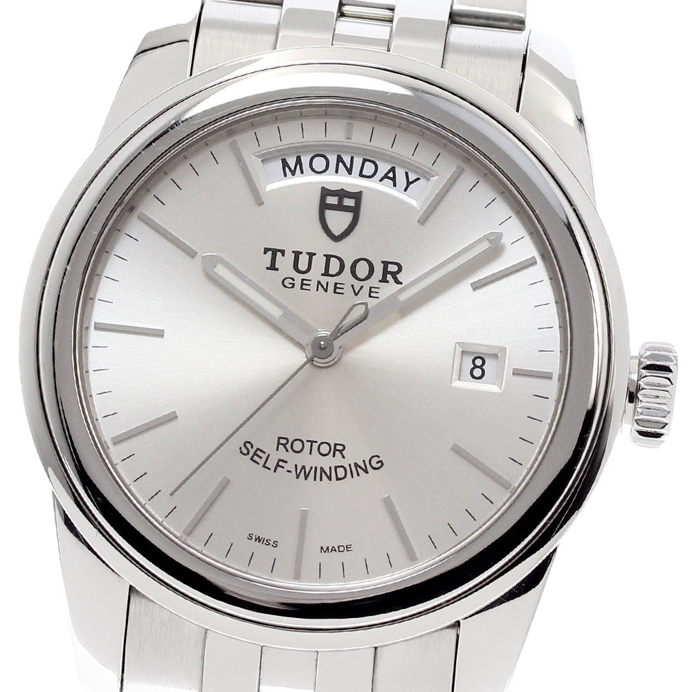 TUDOR Glamour 56000 Date day Silver Dial Automatic Men's Watch_942987