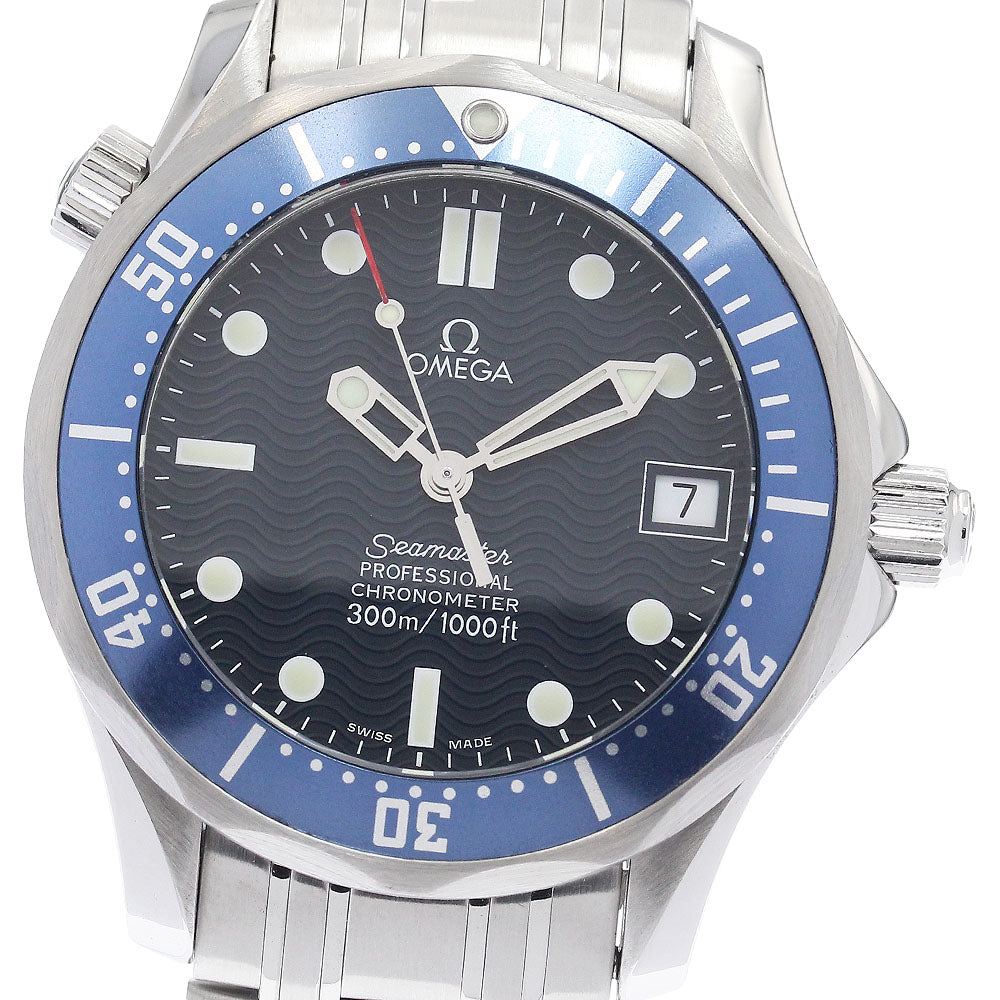 OMEGA Seamaster300 2551.80 Date Navy Dial Automatic Boy's Watch_942989
