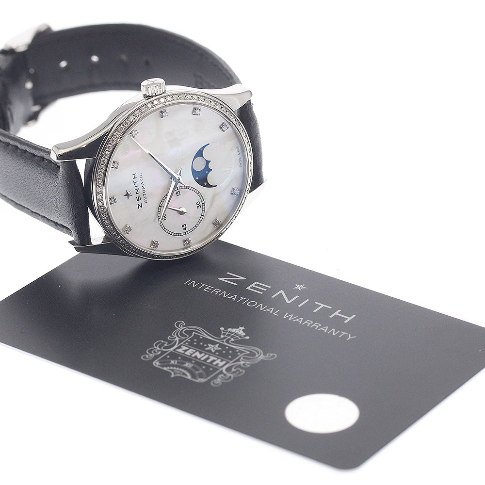 ZENITH Class Elite Ultra Thin 16.2310.692/81.C706 Moon Phase 11P Diamond Bezel White shell Dial Automatic Ladies Watch_942991