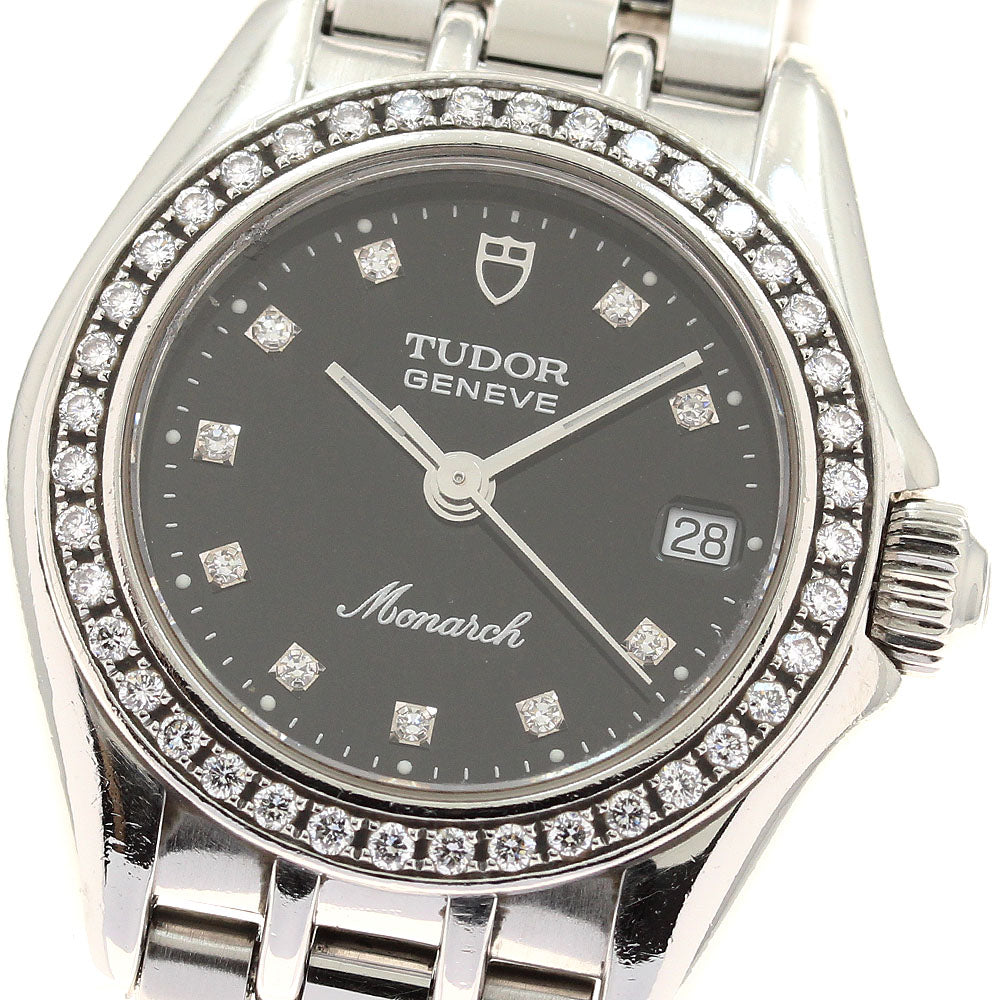 TUDOR Monarch 15810 Diamond bezel 10P diamond Quartz Ladies Watch_942994
