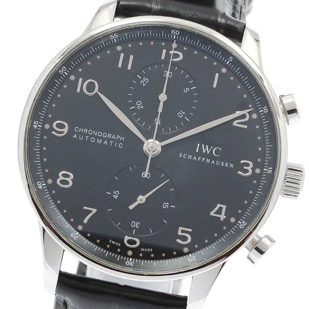 IWC SCHAFFHAUSEN Portugese IW371438 Chronograph black Dial Automatic Men's Watch_943002
