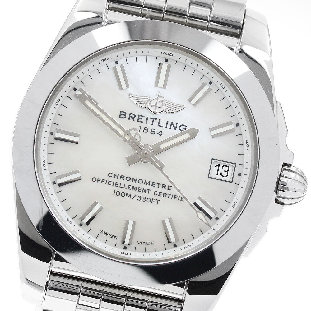 BREITLING Galactic 36 Sleek T-shirt W74330 Date White shell Dial Quartz Ladies Watch_943015