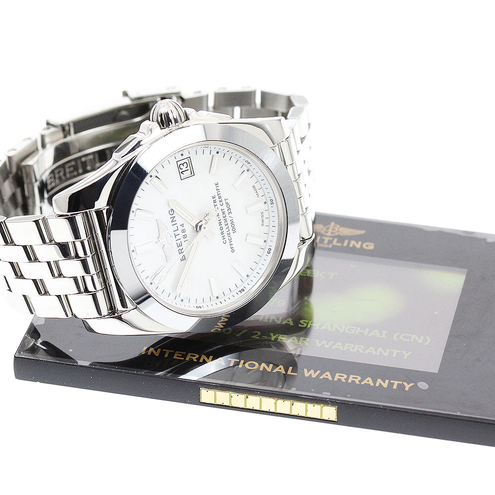 BREITLING Galactic 36 Sleek T-shirt W74330 Date White shell Dial Quartz Ladies Watch_943015