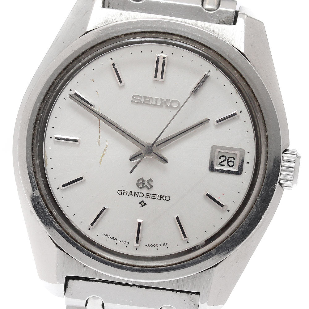 SEIKO Grand Seiko 6145-8000 Date Silver Dial Automatic Men's Watch_943064