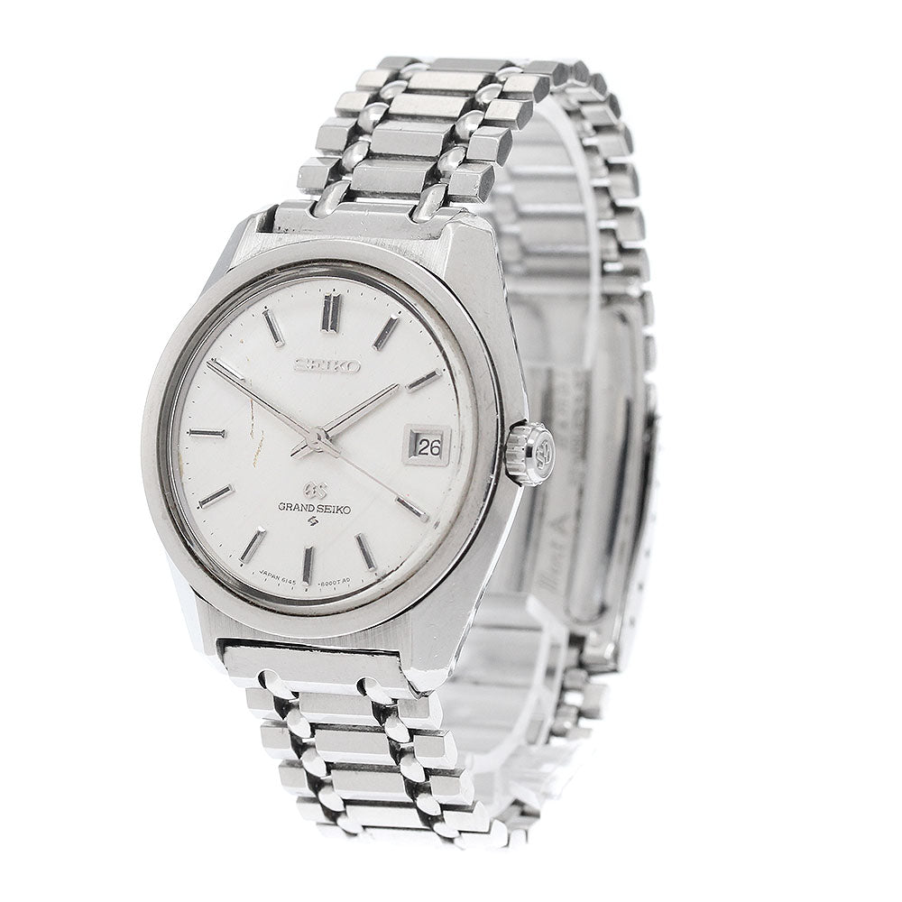 SEIKO Grand Seiko 6145-8000 Date Silver Dial Automatic Men's Watch_943064
