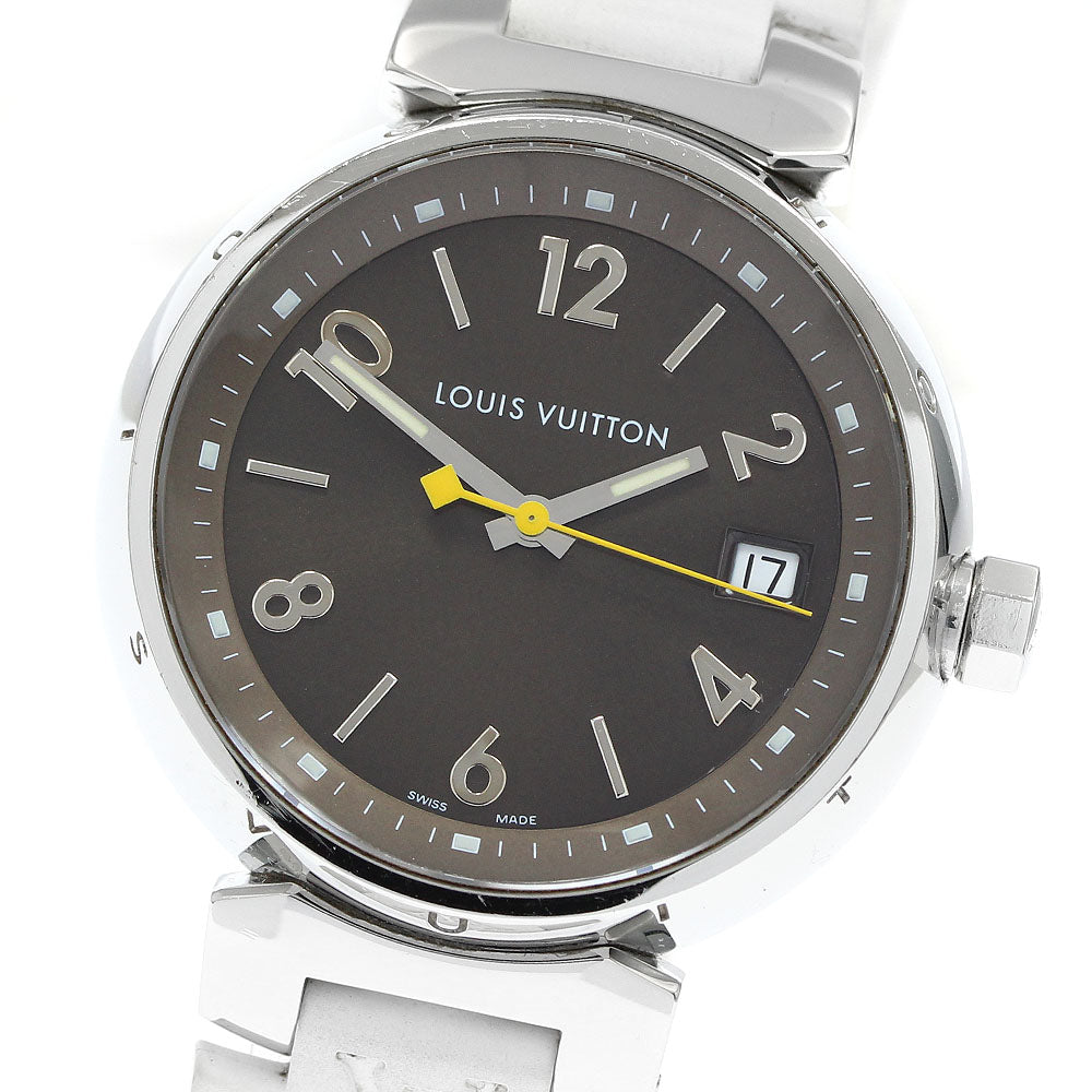 LOUIS VUITTON Tambour Q1311 Date Brown Dial Quartz Ladies Watch_943069