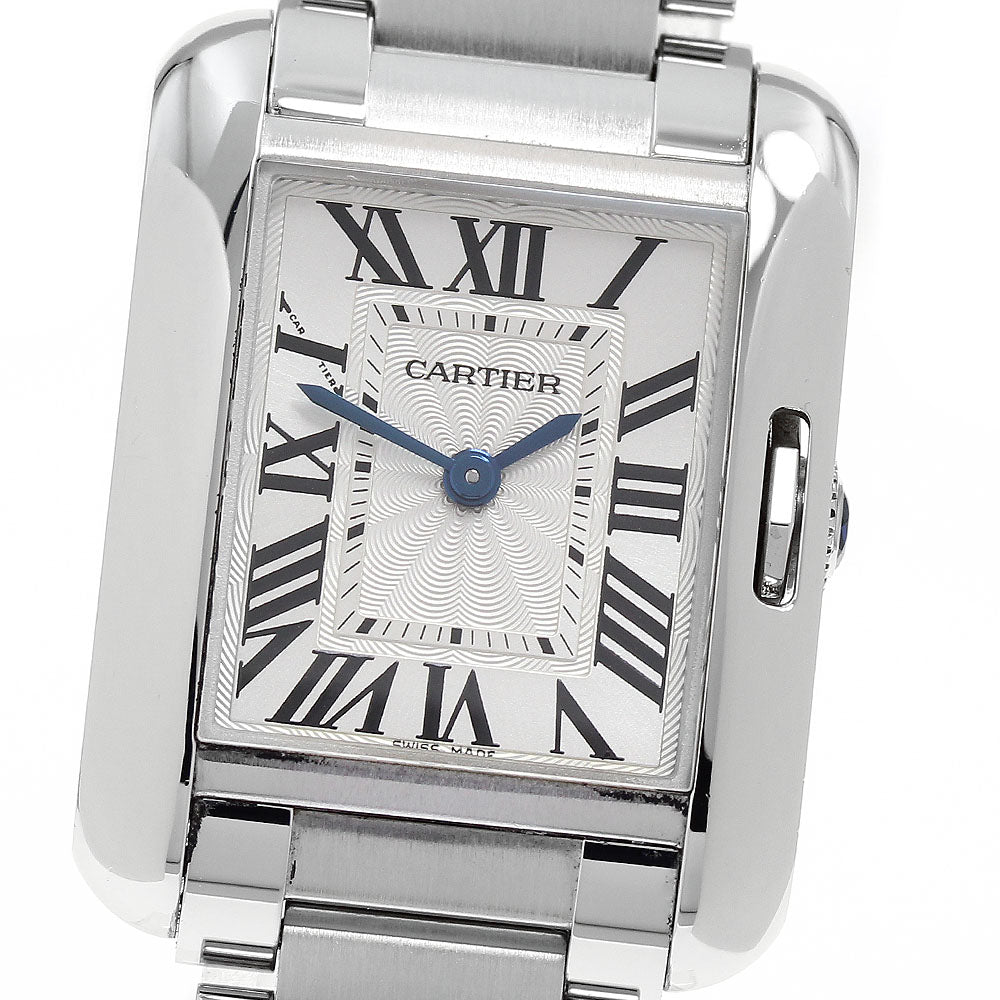 CARTIER Tank Anglaze SM W5310022 Silver Dial Quartz Ladies Watch_943083