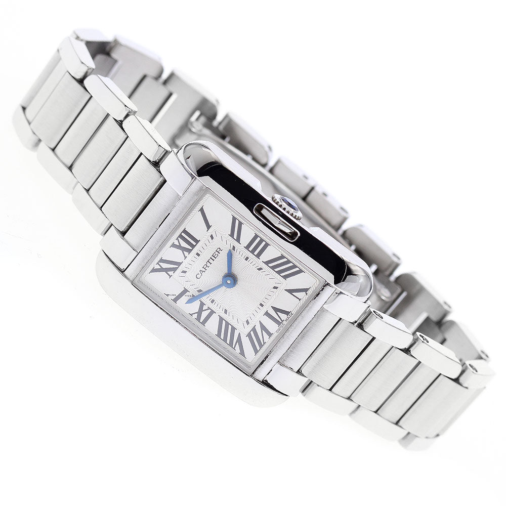 CARTIER Tank Anglaze SM W5310022 Silver Dial Quartz Ladies Watch_943083